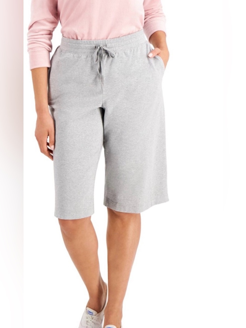 NWT Karen Scott Gray Sport Skimmer Shorts